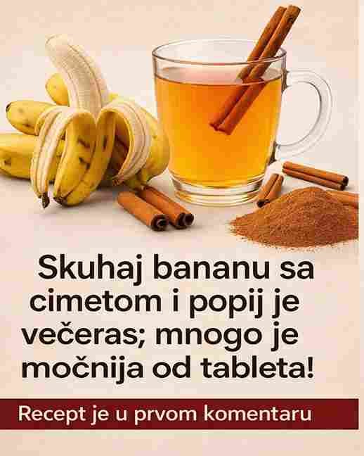 Kuhajte bananu sa cimetom i đumbirom: prirodni napitak prije spavanja