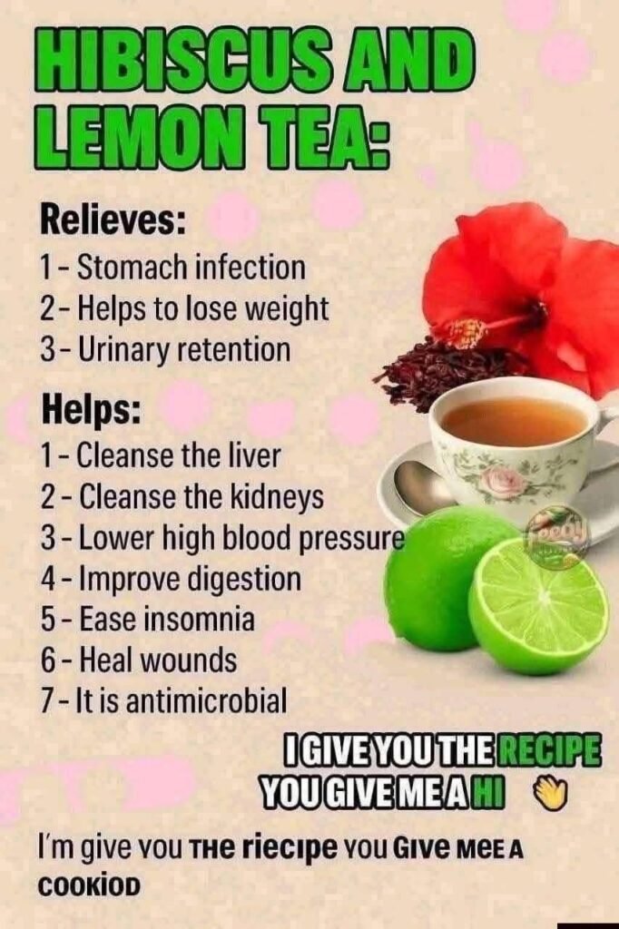 Čaj od hibiskusa i limuna 🍋🌺