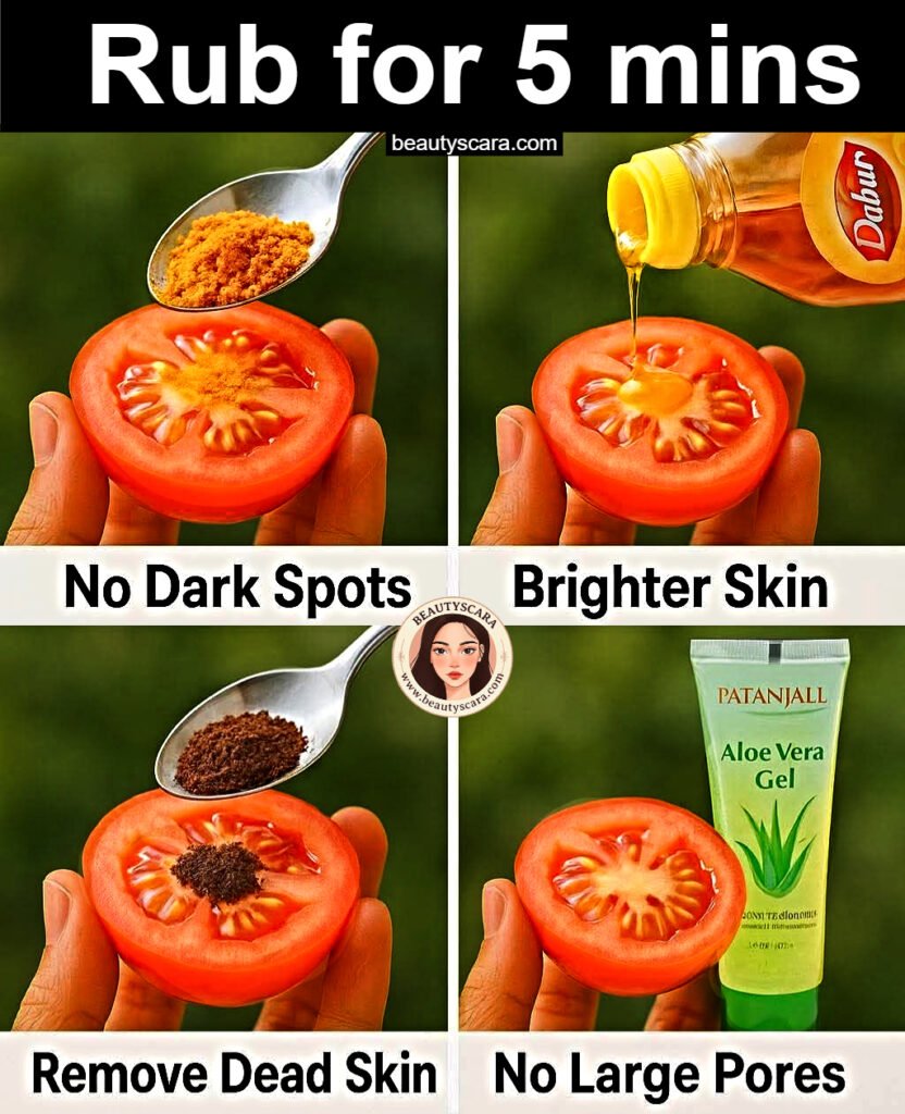 Kako napraviti prirodnu masku od paradajza s kurkumom i medom 🍯🍅