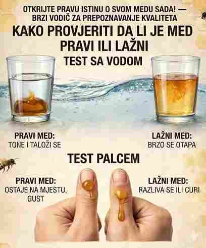Kako provjeriti da li je med čist ili lažan 🍯