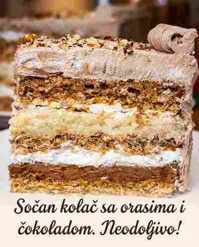 Svečana Božićna torta: 3 kore, prava domaćinska sa mnogo oraha i čokolade 🎄🍫