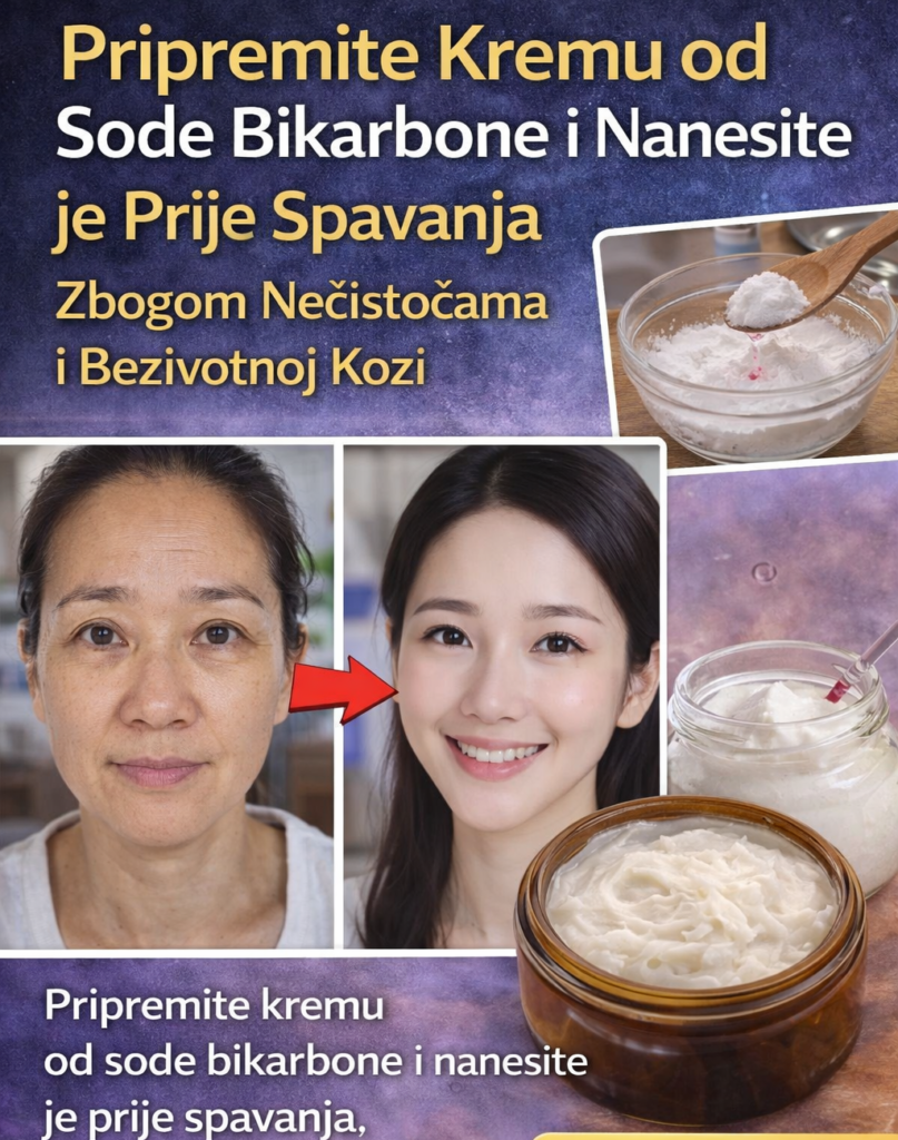 Pripremite Kremu od Sode Bikarbone i Nanesite je Prije Spavanja – Zbogom Nečistoćama i Beživotnoj Koži