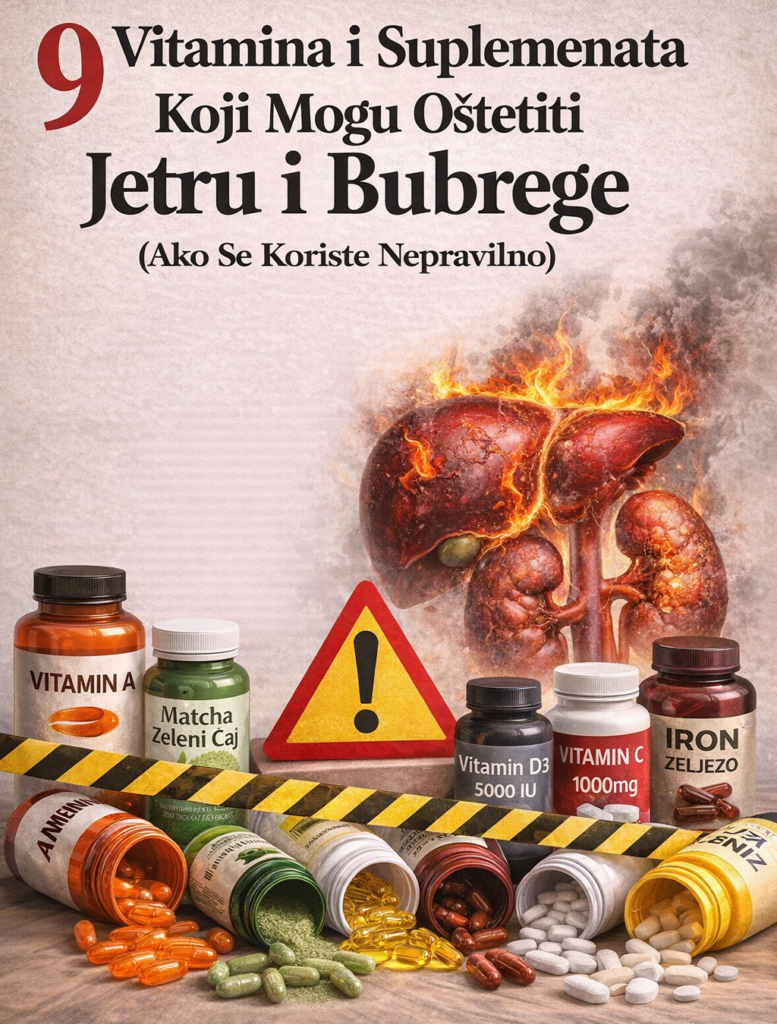 9 Vitamina i Suplemenata Koji Mogu Oštetiti Jetru i Bubrege